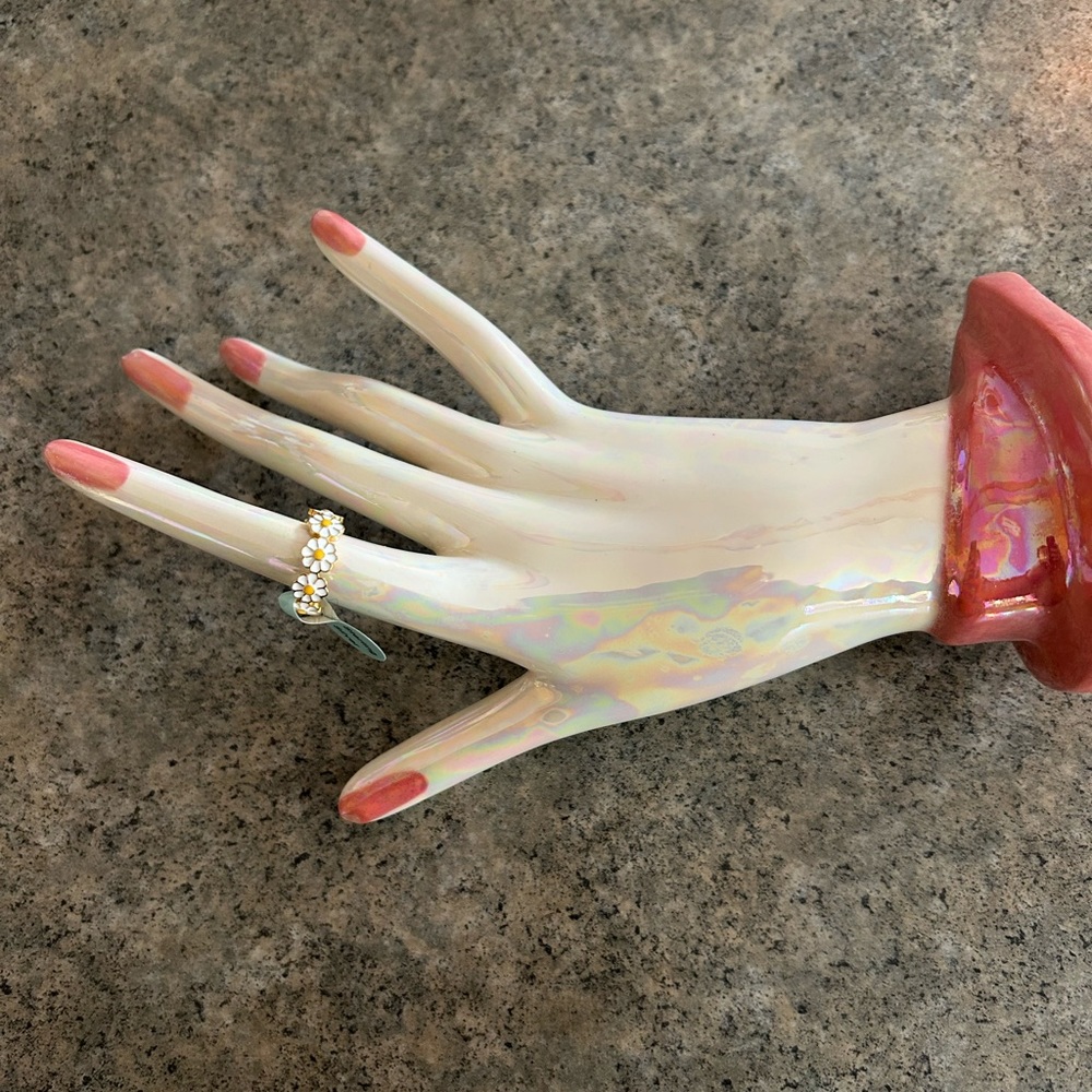 💍 Daisy 925 Ring, Size 7, *Gold* Toned, NWT - Picture 2 of 7